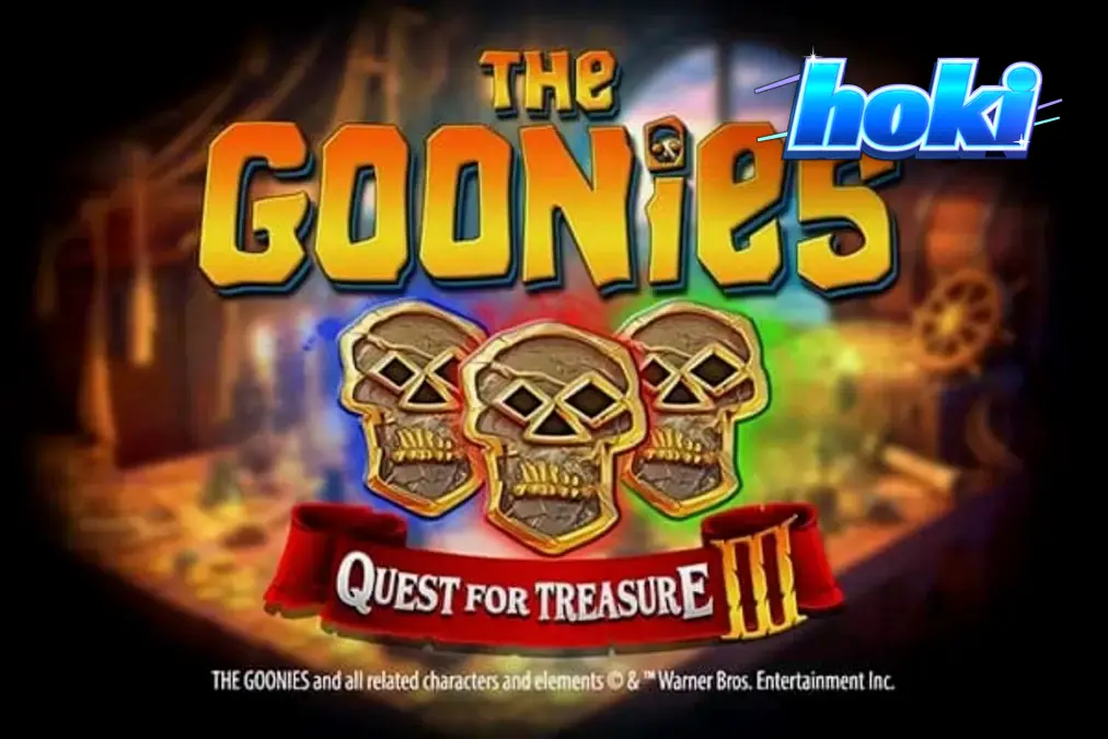 Tampilan visual slot The Goonies Quest for Treasure 3 dengan tema petualangan bajak laut.